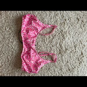Triangl pink cheetah bikini top
